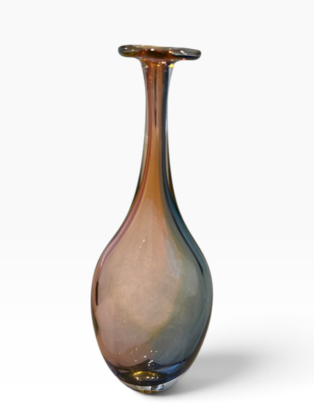 Kosta Boda Fidji Art Glass Vase #7048838 Kjell Engman Signed Sweden